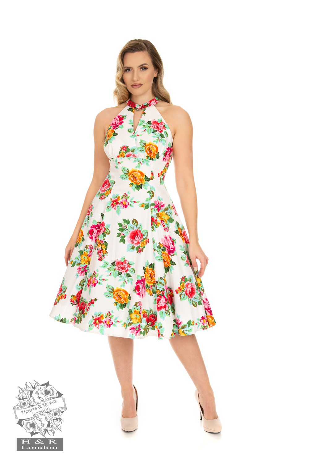 Arcadia Black Rose Pinup Dress